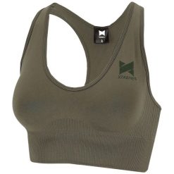 Top sportowy damski Xtreme Sportswear. Zielone topy sportowe damskie XTREME SOCKSWEAR, xl, bez wzorów, z elastanu, bez ramiączek. Za 138.99 zł.