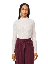 Scotch & Soda Koszulka w kolorze białym rozmiar: L. Białe bluzki damskie Scotch & Soda, l, bez wzorów, z koronki, bez kołnierzyka, bez ramiączek. Za 169.95 zł.