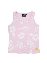 Elegancki damski top bokserski w kwiaty. Niebieskie topy sportowe damskie LEONE 1947 APPAREL, bez wzorów, bez ramiączek. Za 42.06 zł.