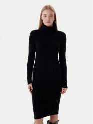 ONLY Sukienka dzianinowa Nellie 15363533 Czarny Regular Fit. Czarne sukienki damskie Only, xl, bez wzorów, z dzianiny, bez kołnierzyka, bez ramiączek. Za 169.99 zł.