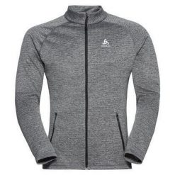 Bluza polarowa męska Odlo Mid TENCIA zapinana na zamek. Szare bluzy bez kaptura męskie Odlo, l, z polaru. Za 450.00 zł.