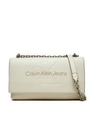 Calvin Klein Jeans Torebka K60K612221 Écru. Torebki klasyczne damskie Calvin Klein Jeans, bez wzorów, z jeansu, wizytowe, bez kołnierzyka, bez ramiączek. Za 329.99 zł.