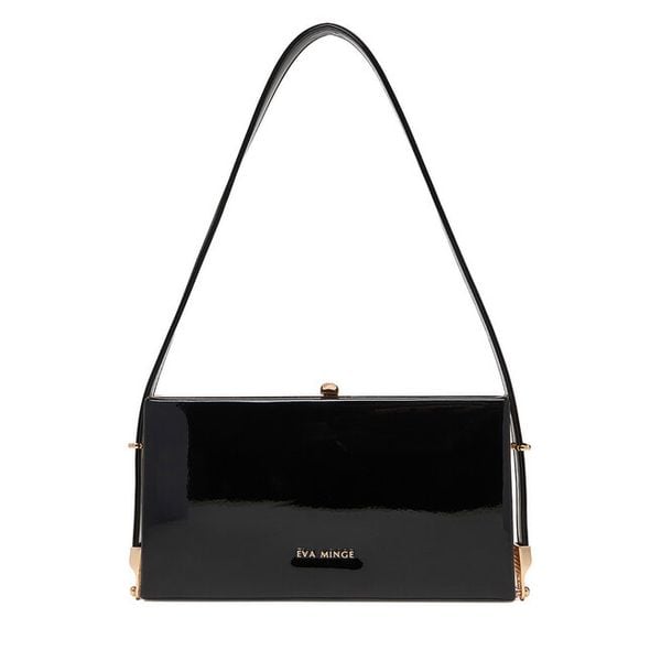 Torebka Eva Minge. Czarne torebki klasyczne damskie Eva Minge, bez wzorów, bez dodatków. Za 199.99 zł.