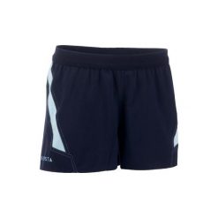 Spodenki do rugby R500 damskie. Niebieskie szorty damskie OFFLOAD, bez wzorów, z elastanu. Za 39.99 zł.