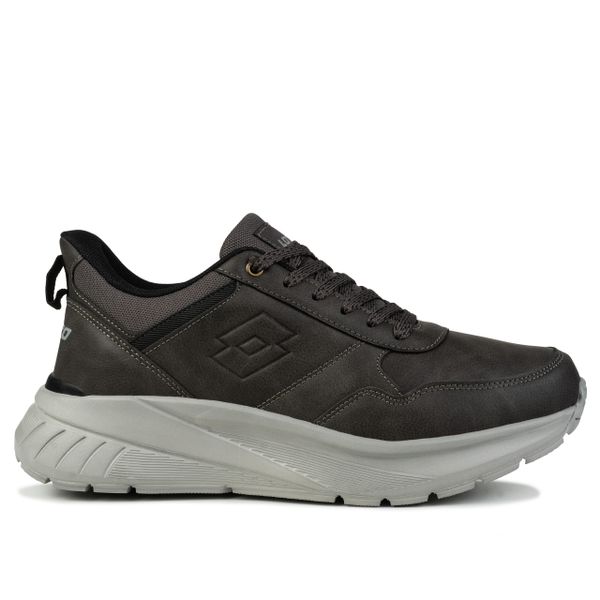 Buty męskie sportowe do chodzenia Lotto COVERTIV. Szare buty sportowe na co dzień męskie Lotto, z materiału, bez zapięcia, trekkingowe. Za 138.00 zł.