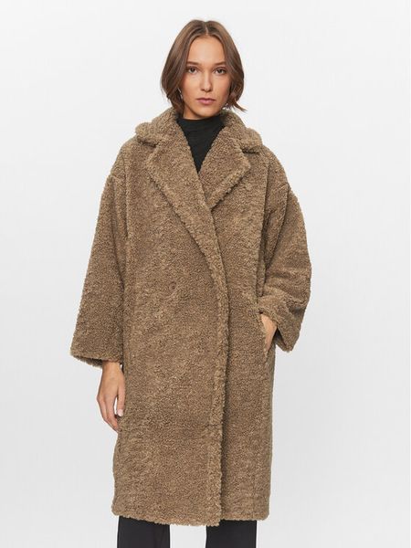 Deha Kożuch D93551 Brązowy Regular Fit. Brązowe futra damskie Deha, m. Za 599.99 zł.