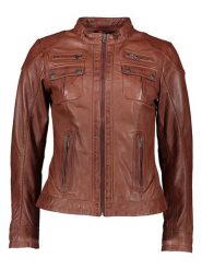 7eleven Skórzana kurtka "Forma" w kolorze karmelowym rozmiar: 38. Brązowe kurtki damskie 7eleven, bez wzorów, ze skóry, bez kaptura. Za 434.99 zł.