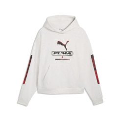 Męska bluza z kapturem PUMA Sport Boxy Graphic Fleece PUMA. Czarne bluzy sportowe męskie Puma, bez wzorów, z bawełny, sportowe, bez kołnierzyka, bez ramiączek. Za 279.00 zł.