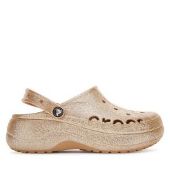 Klapki Crocs. Żółte klapki damskie Crocs, bez wzorów, bez obcasa. Za 219.99 zł.