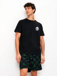 Bawełniana piżama dwuczęściowa Rick & Morty - wielobarwny. Piżamy męskie Sinsay, l, bez wzorów, z bawełny, bez ramiączek. Za 49.99 zł.
