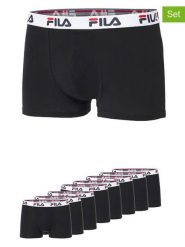 Fila Bokserki (8 par) w kolorze czarnym rozmiar: XL. Czarne bokserki męskie Fila, bez wzorów. Za 173.99 zł.