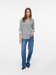 Vero Moda Koszula w kolorze biało-zielonym rozmiar: XL. Białe koszule damskie Vero Moda, xl, bez wzorów, z wiskozy, bez kołnierzyka, bez ramiączek. Za 92.42 zł.