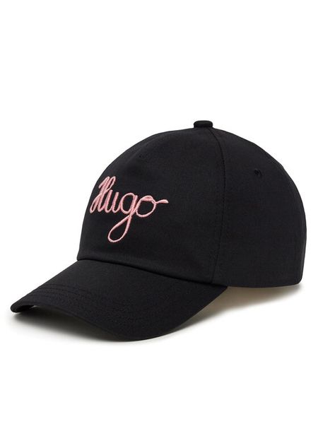 HUGO Czapka z daszkiem Cara-PE 50546591 Czarny. Czarne czapki z daszkiem damskie Hugo, bez wzorów, z bawełny. Za 129.99 zł.