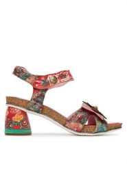 Laura Vita Sandały Framboiseo 33 Czerwony. Czerwone sandały damskie Laura Vita, bez wzorów, ze skóry, bez obcasa, na słupku. Za 439.99 zł.