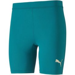 Spodenki męskie Puma Liga Baselayer Short Tight. Niebieskie szorty męskie Puma, z materiału, bez kołnierzyka. Za 190.00 zł.