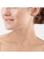 COEUR DE LION Kolczyki-wkrętki z kryształami rozmiar: onesize. Różowe kolczyki damskie COEUR DE LION, z kryształem, ze stali. Za 113.99 zł.