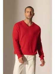 Perfect Cashmere Kaszmirowy sweter "Alexander" w kolorze czerwonym rozmiar: M. Czerwone swetry męskie Perfect Cashmere, m, bez wzorów, z kaszmiru, bez kołnierzyka. Za 413.99 zł.