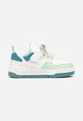 Biało-Zielone Buty Sportowe Sneakersy z Zapięciem na Rzep Raivena. Białe sukienki niemowlęce Born2be, bez wzorów, bez ramiączek. Za 84.99 zł.