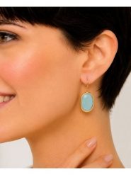 Pierres delicates Pozłacane kolczyki z tygrysim okiem rozmiar: onesize. Żółte kolczyki damskie Pierres delicates, pozłacane, z zapięciem typu bigiel. Za 56.95 zł.