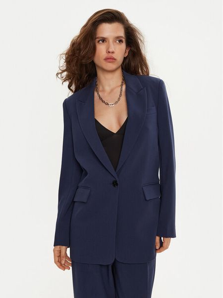 Bruuns Bazaar Marynarka Cindy BBW2548 Granatowy Loose Fit. Niebieskie marynarki i żakiety damskie Bruuns Bazaar, bez wzorów, z syntetyku. Za 399.99 zł.