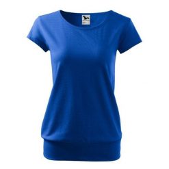 Koszulka Damska City. Niebieskie bluzki damskie ALDER, bez wzorów, sportowe, bez kołnierzyka, bez ramiączek. Za 47.99 zł.