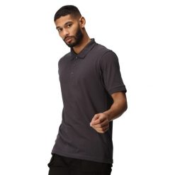 Koszulka Polo Męska Classic. Szare koszulki polo męskie Regatta, m, bez wzorów, bez ramiączek. Za 59.99 zł.