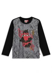 Koszulka długi rękaw Chłopięca LEGO Ninjago Taj221 Czarna. Czarne koszulki męskie z długim rękawem LEGO, z bawełny. Za 69.99 zł.
