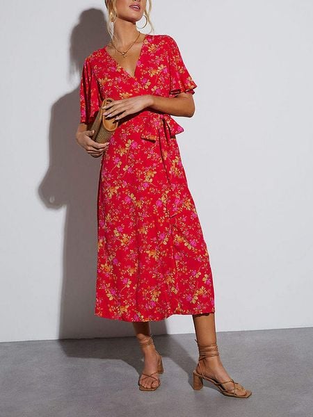 LA Angels Sukienka w kolorze czerwonym rozmiar: XL. Czerwone sukienki damskie LA Angels, na imprezę, xl, bez wzorów, bez kołnierzyka, bez ramiączek, maxi. Za 152.99 zł.