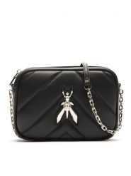 Patrizia Pepe Torebka 8B0005/L004-K103 Czarny. Czarne listonoszki damskie Patrizia Pepe, bez wzorów, ze skóry, bez dodatków. Za 689.99 zł.