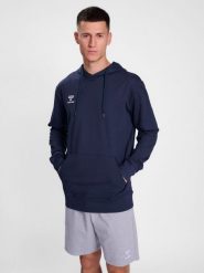 BLUZA Z KAPTUREM HUMMEL HMLGO 2.0 HOODIE. Niebieskie bluzy sportowe damskie HUMMEL, m, bez wzorów, z bawełny, bez ramiączek, długie, z kapturem. Za 241.85 zł.