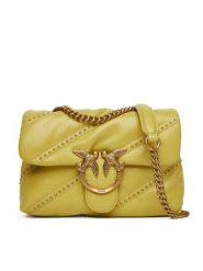 PINKO Torebka Love Puff Mini Cl PE 25 PLTT 100039 A26T Zielony. Zielone torebki klasyczne damskie Pinko, bez wzorów, ze skóry, wizytowe, bez kołnierzyka, bez ramiączek. Za 1,129.00 zł.