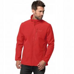 Kurtka lekka czerowna softshell JACK WOLFSKIN WHIRLWIND MEN. Czerwone kurtki męskie Jack Wolfskin, m, bez wzorów, z softshellu, bez kaptura. Za 299.00 zł.