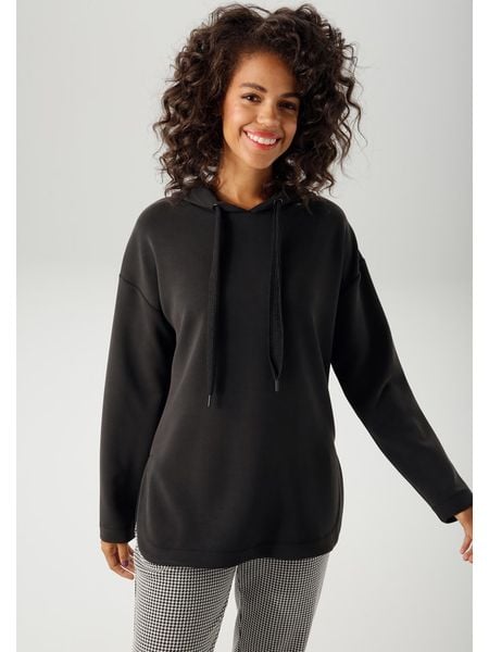 Aniston Bluza w kolorze czarnym rozmiar: 48. Czarne bluzy z kapturem damskie Aniston. Za 95.92 zł.