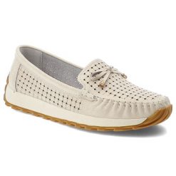 Półbuty damskie Artiker, cholewka ze skóry naturalnej pleciona struktura wsuwany fason, beżowe, 56C1852. Brązowe półbuty damskie Artiker, w ażurowe wzory, ze skóry, eleganckie, bez obcasa. Za 199.00 zł.