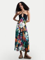 Desigual Sukienka letnia Daikiri Cord 26SWVW63 Kolorowy Regular Fit. Sukienki damskie Desigual, na lato, xl, bez wzorów, z wiskozy, bez kołnierzyka, bez ramiączek. Za 489.99 zł.