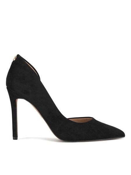 Nine West Szpilki WFA3366-1 Czarny. Czarne szpilki Nine West, bez wzorów, z materiału, bez obcasa. Za 229.99 zł.