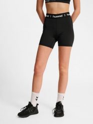 Szorty damskie Hummel Pulse mid waist. Czarne szorty damskie HUMMEL, bez wzorów, z elastanu. Za 147.50 zł.