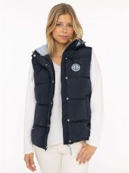 Zwillingsherz Kamizelka pikowana w kolorze granatowym rozmiar: M. Niebieskie kamizelki damskie Zwillingsherz, m. Za 173.99 zł.