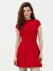 BARDOT Sukienka koktajlowa 59329DB Czerwony Regular Fit. Czerwone sukienki damskie BARDOT, bez wzorów, z syntetyku, wizytowe, bez kołnierzyka, bez ramiączek. Za 449.99 zł.