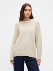 GAP Sweter w kolorze kremowym rozmiar: S. Brązowe swetry klasyczne damskie GAP, s, z bawełny, bez kołnierzyka. Za 194.95 zł.