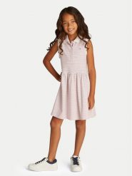 Tommy Hilfiger Sukienka codzienna KG0KG08486 D Różowy Regular Fit. Czerwone sukienki dziewczęce Tommy Hilfiger, bez wzorów, z bawełny, bez ramiączek. Za 199.99 zł.