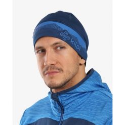 Czapka do biegania Kilpi TAIL-U. Niebieskie czapki męskie Kilpi, bez wzorów, sportowe. Za 75.03 zł.