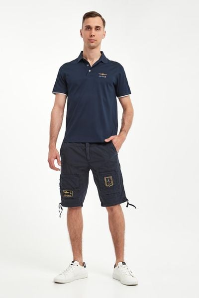 Bermudy męskie z logo AERONAUTICA MILITARE. Szorty męskie AERONAUTICA MILITARE, bez wzorów. Za 719.00 zł.