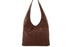 Worek skórzany BARBERINI'S brązowy 994-6. Brązowe shopper bag damskie Barberinis, bez wzorów, ze skóry, duże, bez dodatków. Za 259.99 zł.