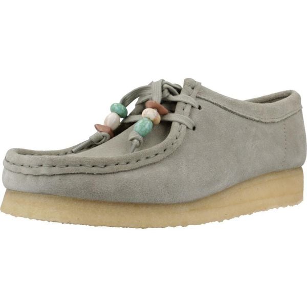 Buty CLARKS WALLABEE Zielony. Zielone obuwie treningowe damskie Clarks, na fitness i siłownię. Za 501.99 zł.