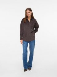 Vero Moda Koszula sztruksowa w kolorze brązowym rozmiar: M. Brązowe koszule damskie Vero Moda, m, bez wzorów, ze sztruksu, bez kołnierzyka, bez ramiączek. Za 124.95 zł.
