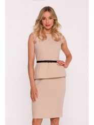 Stylove Sukienka w kolorze beżowym rozmiar: M. Brązowe sukienki damskie Stylove, m, bez wzorów, z tkaniny, bez kołnierzyka, bez ramiączek, mini. Za 279.99 zł.