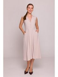 Stylove Sukienka w kolorze jasnoróżowym rozmiar: L. Różowe sukienki damskie Stylove, l, bez wzorów, bez kołnierzyka, bez ramiączek, midi. Za 269.99 zł.