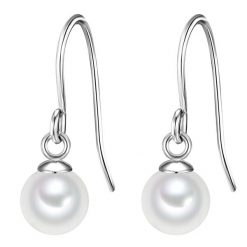 Glanzstücke München Kolczyki wiszące srebrne srebro wysokiej próby Perła hodowlana słodkowodna różowe złoto 1 ct Damski. Czerwone kolczyki damskie Glanzstücke München, z perłą, srebrne. Za 239.99 zł.