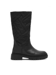 Lasocki Kozaki WI16-14097-07 Czarny. Czarne kozaki damskie Lasocki, z materiału, bez obcasa, na płaskiej podeszwie. Za 299.99 zł.